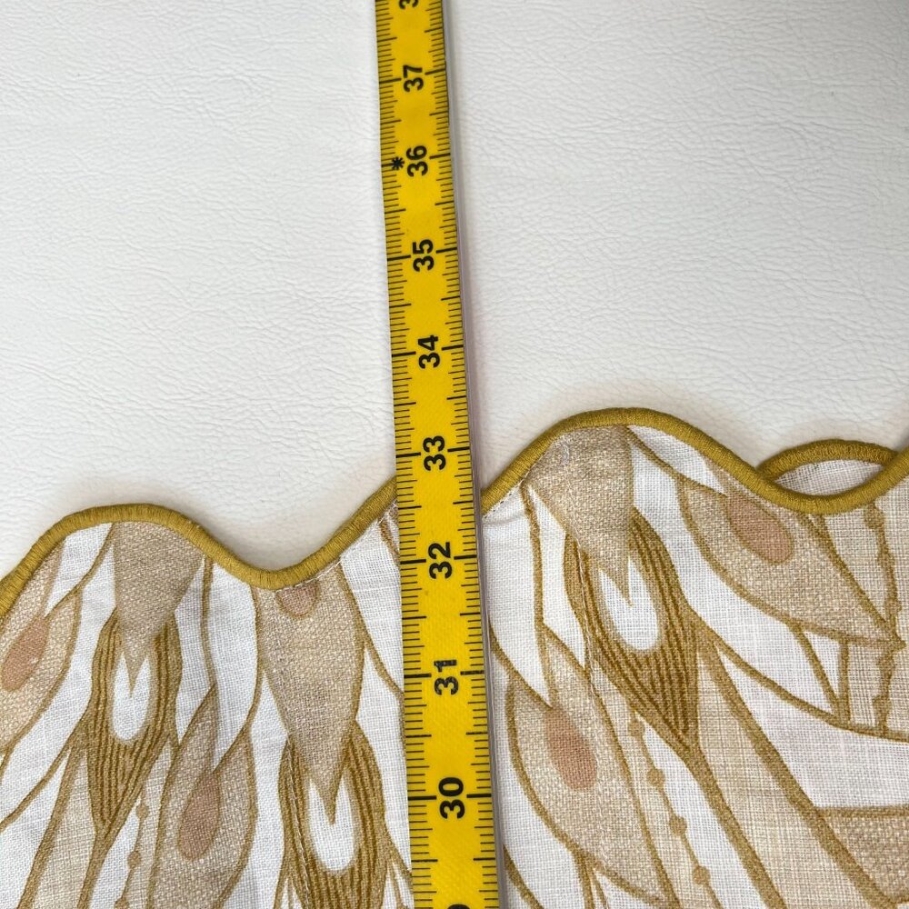 NWOT Farm Rio Midi Skirt Off-White/Beige Lace Nature Wavy Hem Linen Size XS - Picture 11 of 12